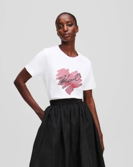 K/HEART RHINESTONE T-SHIRT
