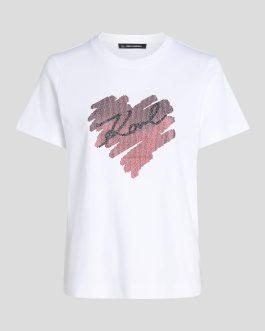 K/HEART RHINESTONE T-SHIRT