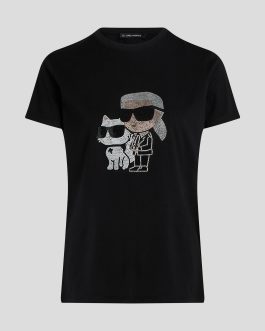 Karl Lagerfeld Women Ikonik Rhinestone Karl T-Shirt
