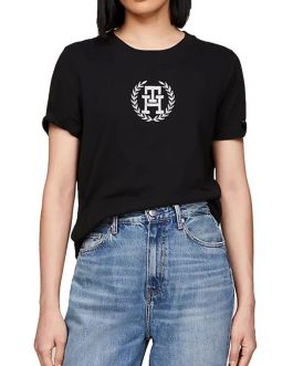 TOMMY HILFIGER Reg imd slvr laurel tee