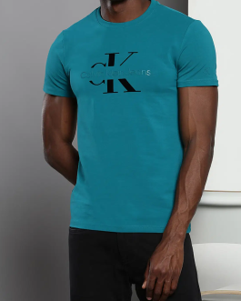 Calvin Klein box striped logo T-shirt