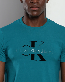 Calvin Klein box striped logo T-shirt