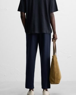ZARA LINEN TROUSERS (Blue)
