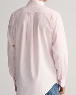 Gant Reg Oxford Banker Stripe Iron Red