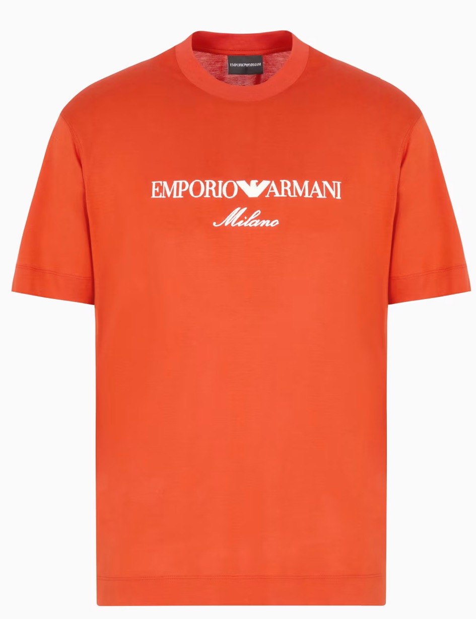 Emporio Armani JERSEY-LYOCELL BLEND WITH ASV LOGO EMBROIDERY - Image 5