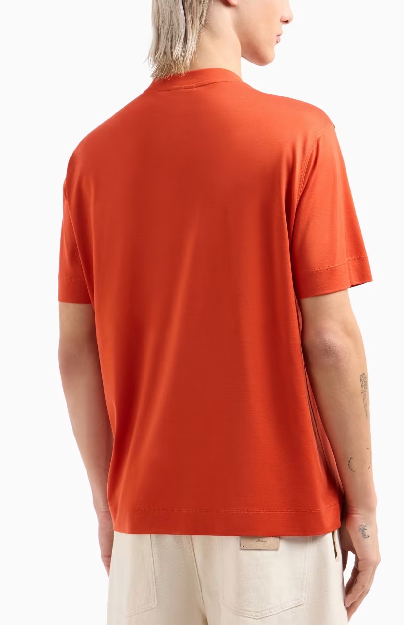 Emporio Armani JERSEY-LYOCELL BLEND WITH ASV LOGO EMBROIDERY - Image 4
