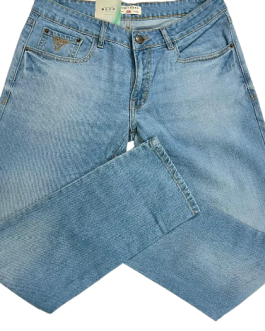 Guess 1981 Taille Haute Sky Blue low Waist straight Fit Jeans