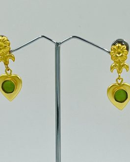 Emerald Heart Earrings
