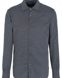 Emporio Armani logo-print cotton shirt