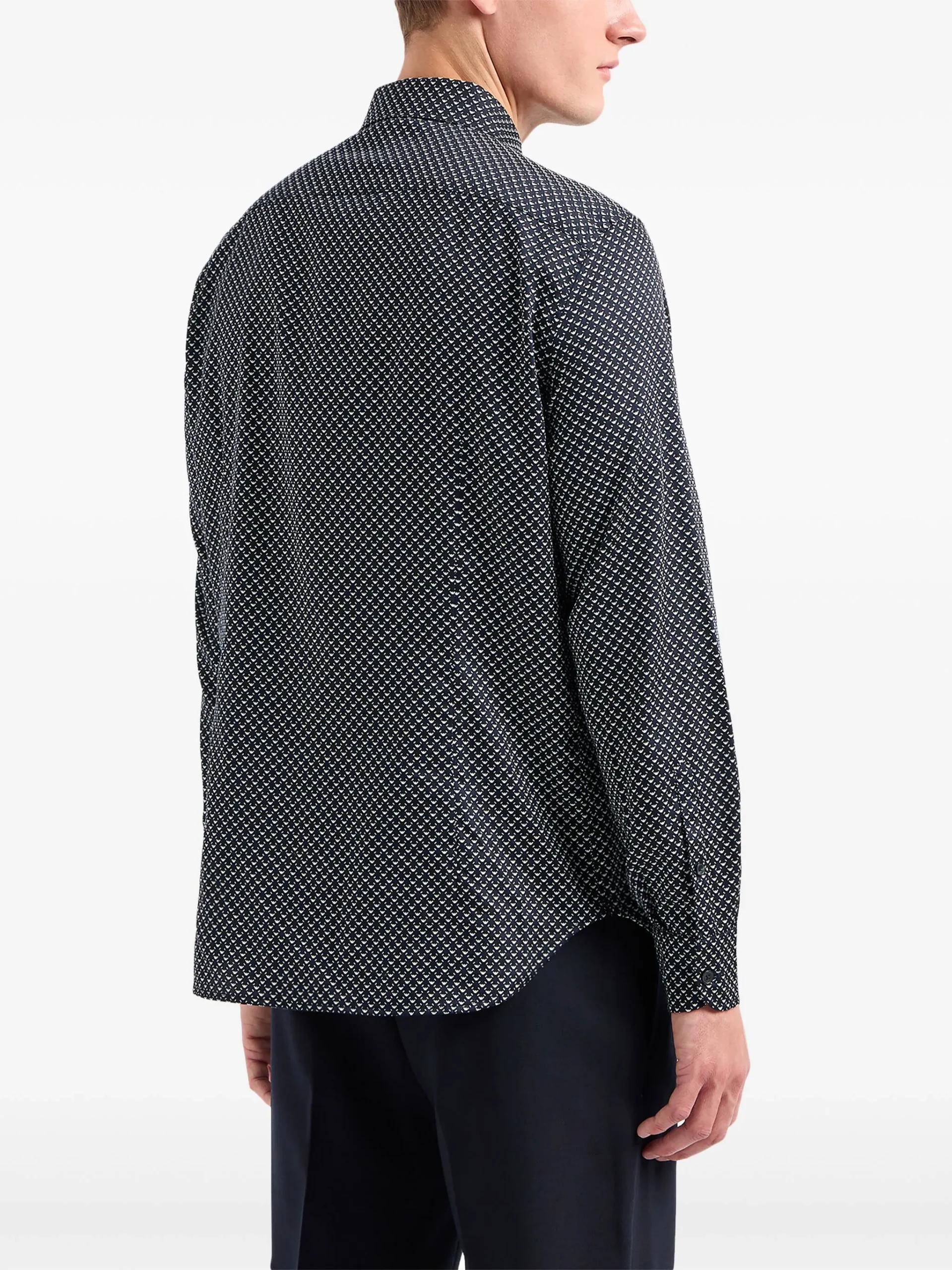 Emporio Armani logo-print cotton shirt - Image 3