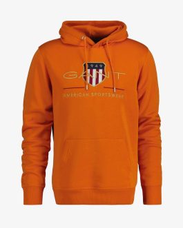 GANT Archive Shield Hoodie Rust Colour