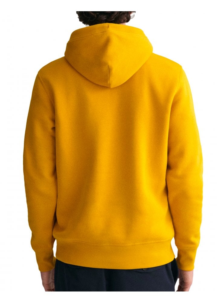 Gant Regular Archive Shield Hoodie Dark Mustard Yellow - Image 4