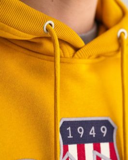 Gant Regular Archive Shield Hoodie Dark Mustard Yellow