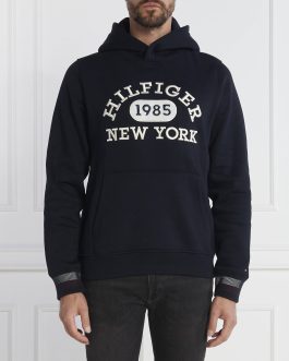 TOMMY HILFIGER Sweatshirt MONOTYPE COLLEGIATE HOODIE (Navy Blue)
