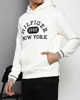 Tommy Hilfiger Collegiate Hooded Sweatshirt (White)