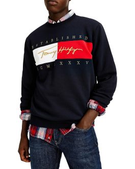 Tommy Hilfiger SIGNATURE FLAG SWEATSHIRT (Navy Blue)