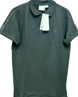 CALVIN KLEIN JEANS Polo T-shirt with Logo Branding (Black)