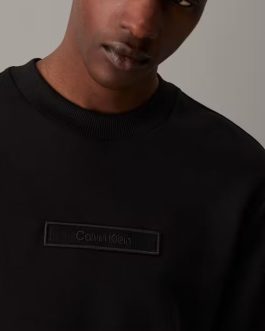 Calvin Klein Black Cotton Regular Fit Sweatshirt
