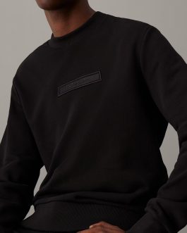 Calvin Klein Black Cotton Regular Fit Sweatshirt