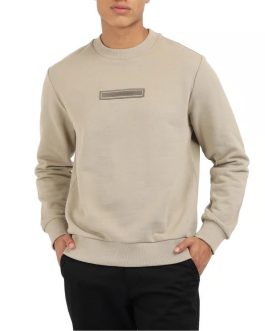 Calvin Klein Beige Cotton Regular Fit Sweatshirt