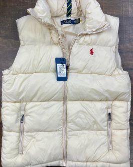 Polo Ralph Lauren The Colden Packable Gilet Cream colour Jacket