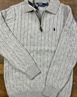 Polo Ralph Lauren Cable-Knit Cotton Quarter-Zip Jumper