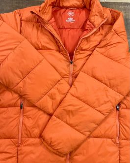 St. John’s Bay Mens Water Resistant Midweight Big and Tall Puffer Orange Jacket