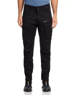 G-STAR RAW Rovic Zip 3D Regular Tapered Fit Cargo Jeans (Dark Black)