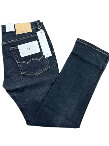 AMERICAN EAGLE OUTFITTERS Dark Blue Slim Straight Fit Jeans